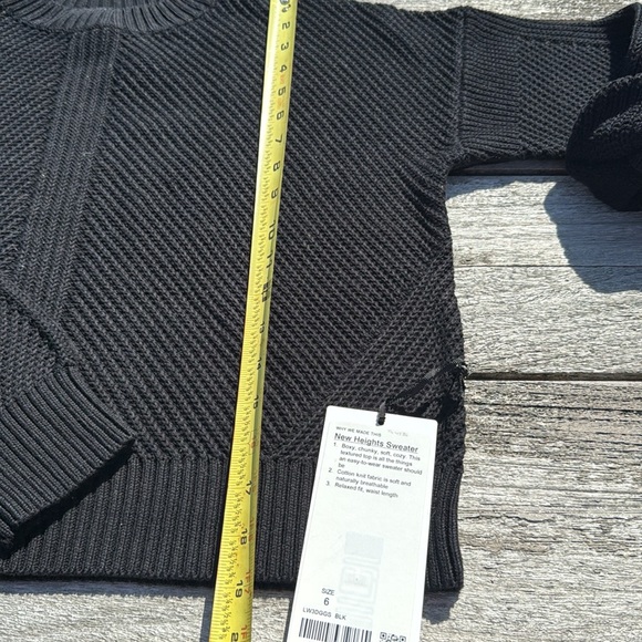 Lululemon‎ New Heights Sweater Black size 6 NWT - Picture 4 of 6